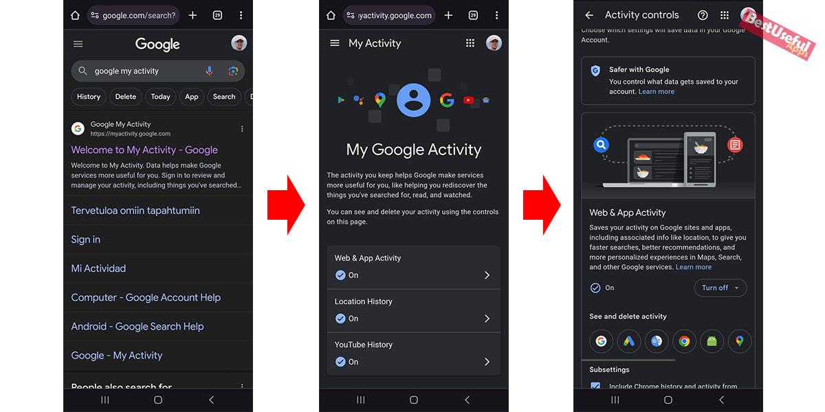 go to google my activity and find google lens