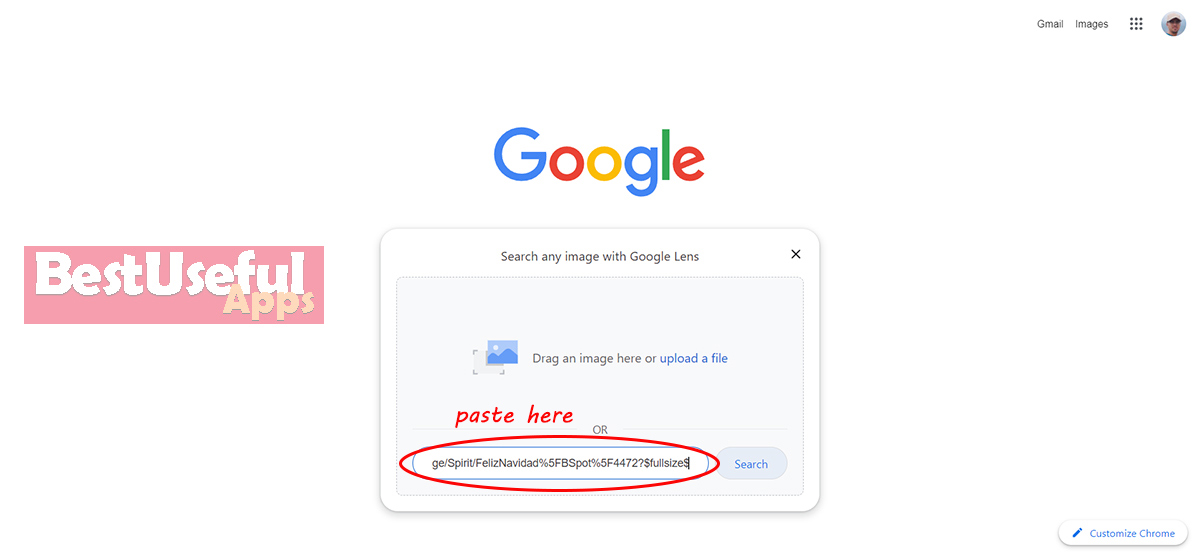 search a picture with google lens
