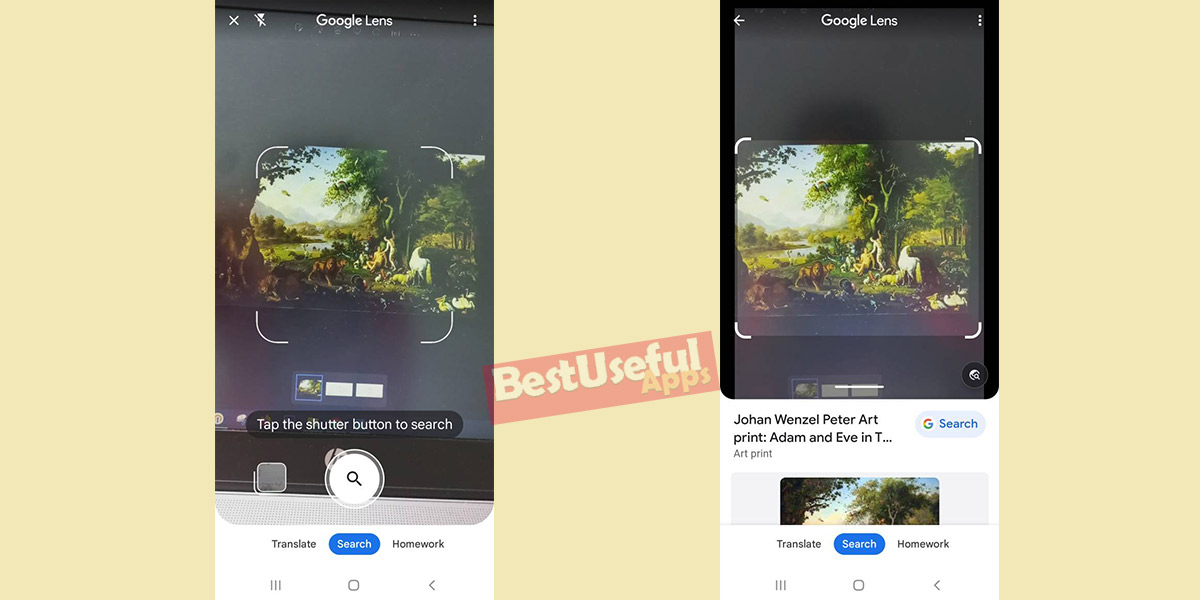 working with google lens 