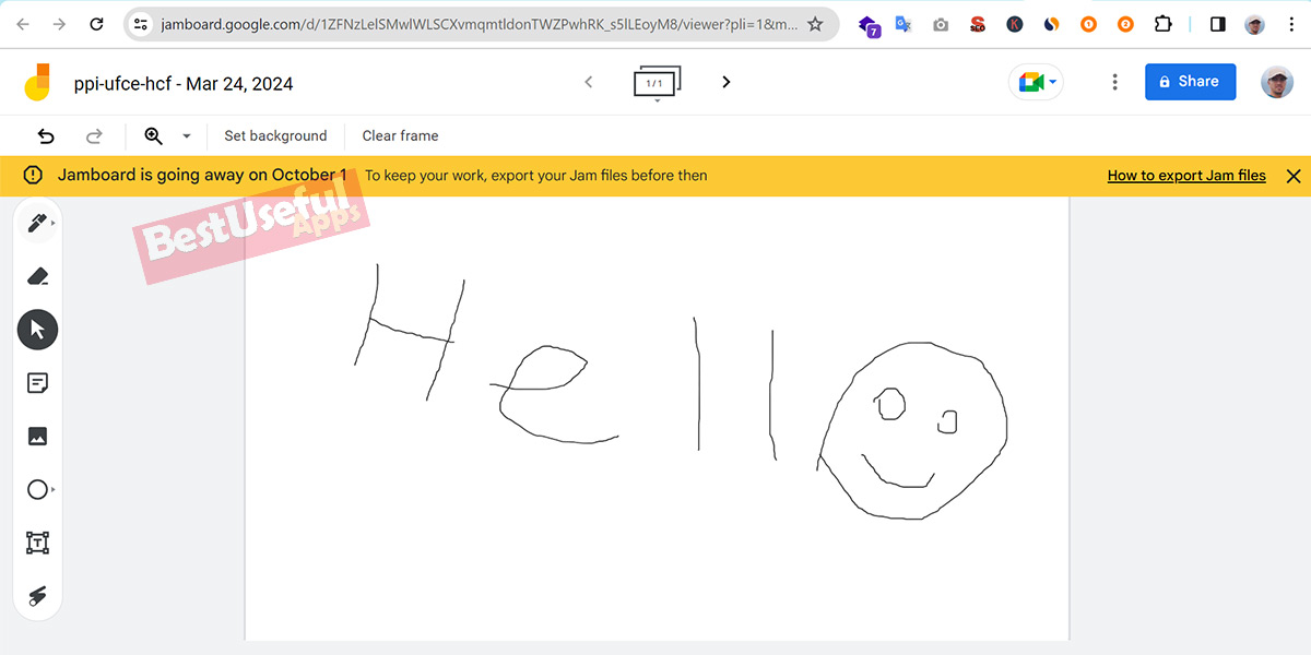 google meet whiteboard draw tool