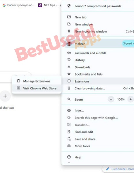 find the mirroring extensions