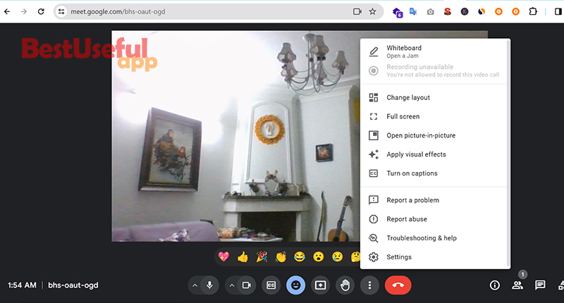 blur background google meet