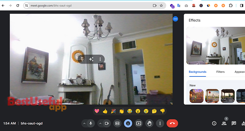 blur your background in google meet