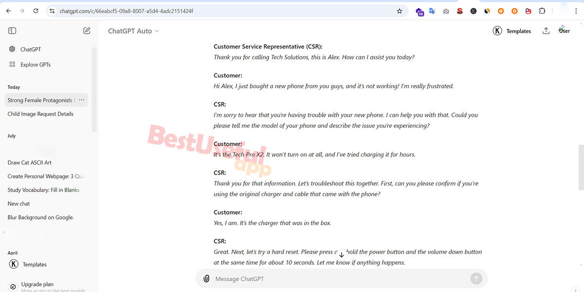 A customer calls to complain2