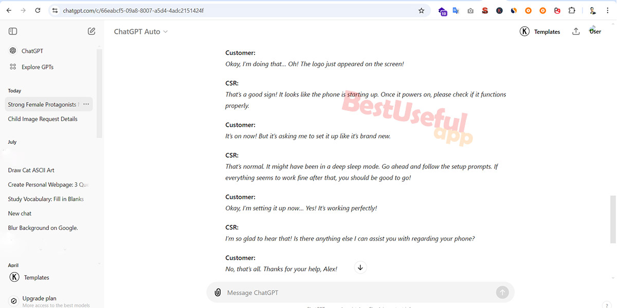 A customer calls to complain3