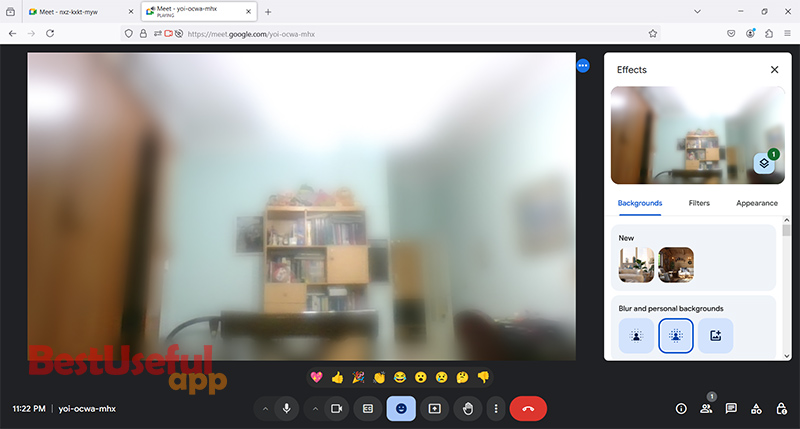 How to blur your background during a google meet call