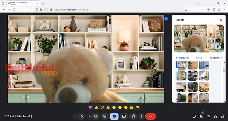 background for google meet
