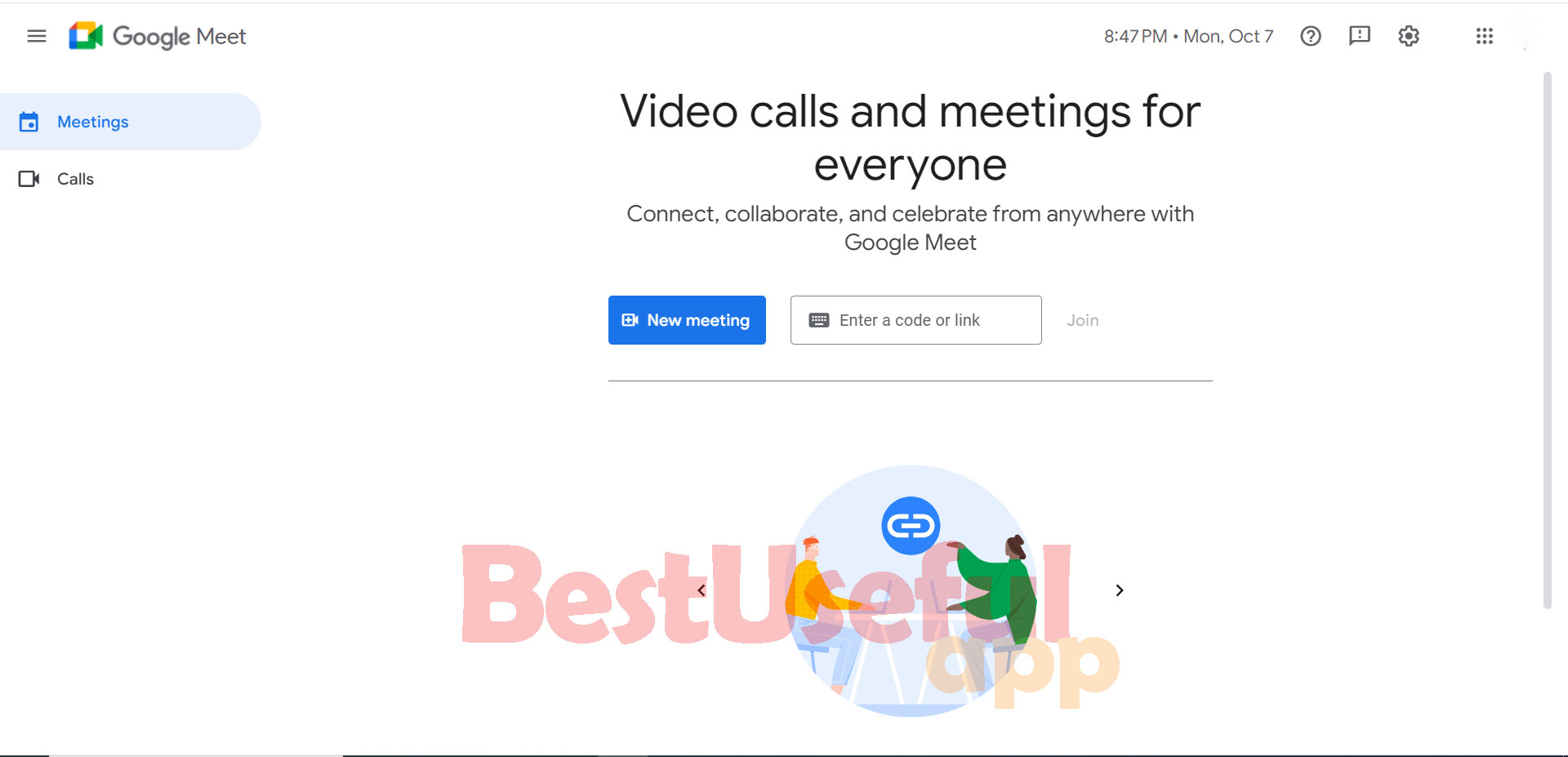 new meeting in google meet