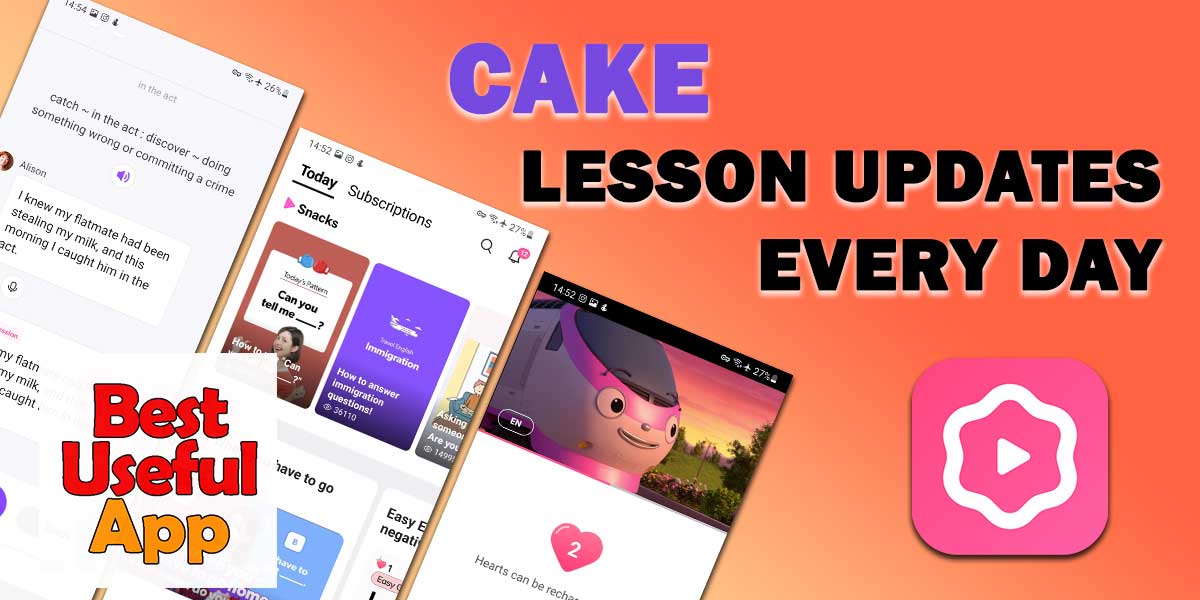 cake lesson speaking app