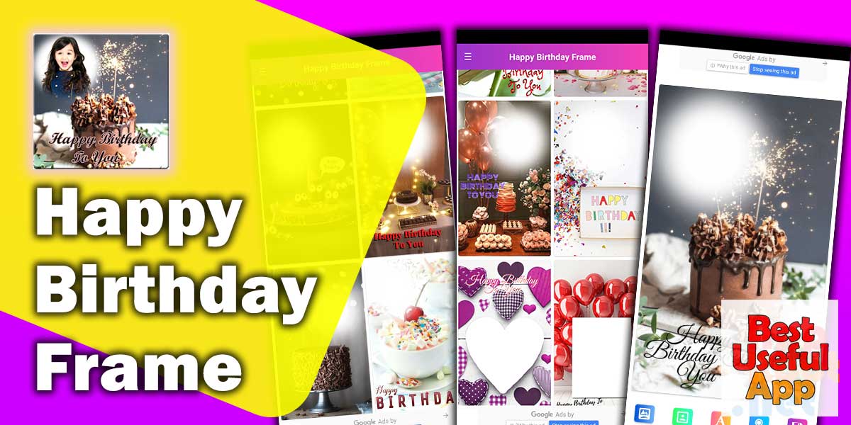 happy birthday frame app